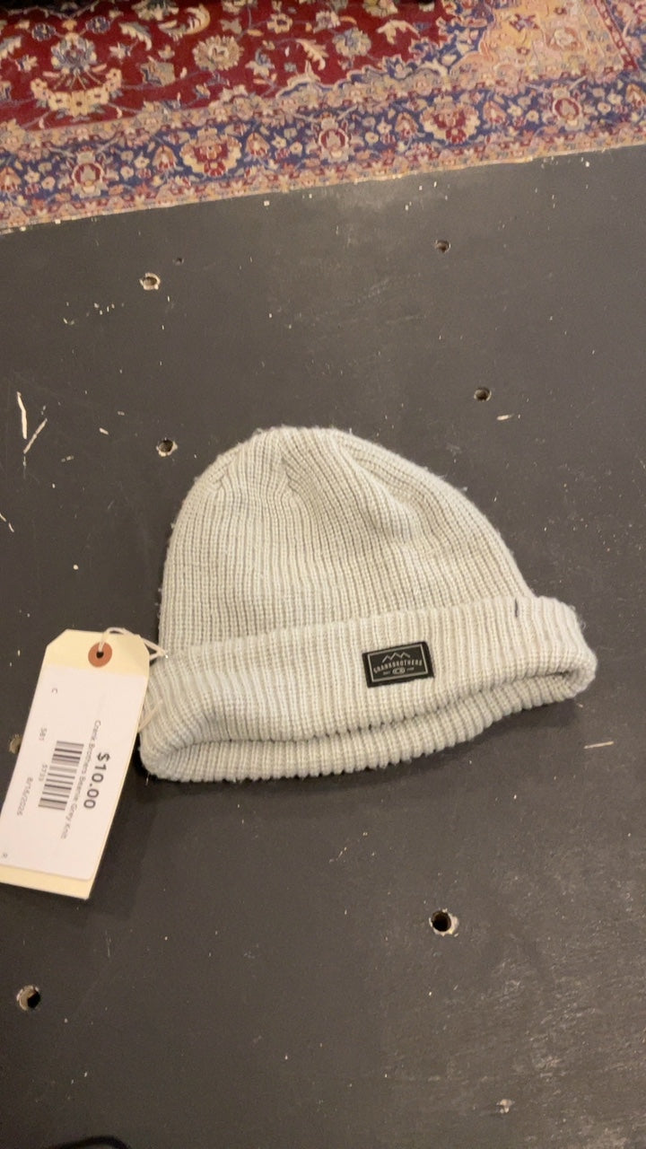 Crank Brothers Beanie Grey Knit
