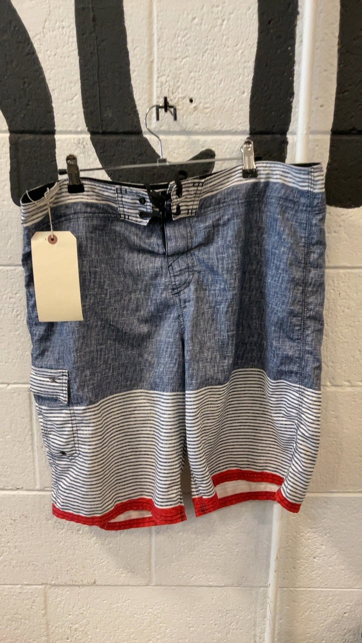 O'Neill Shorts (Board) 36 Blue White Striped