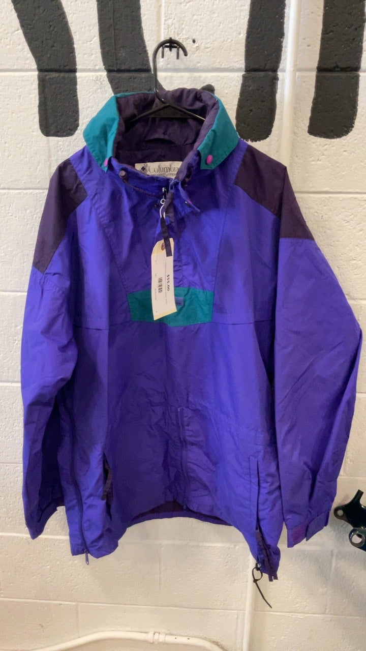 Columbia Jacket L Purple/ Green Shell