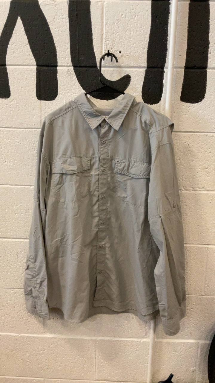 Columbia Longsleeve (Button-Up) L Light Blue