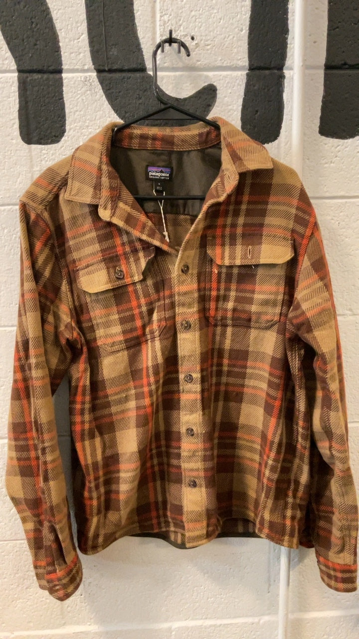 Patagonia Flannel S Forested: Nest Brown Fjord Loft Shirt
