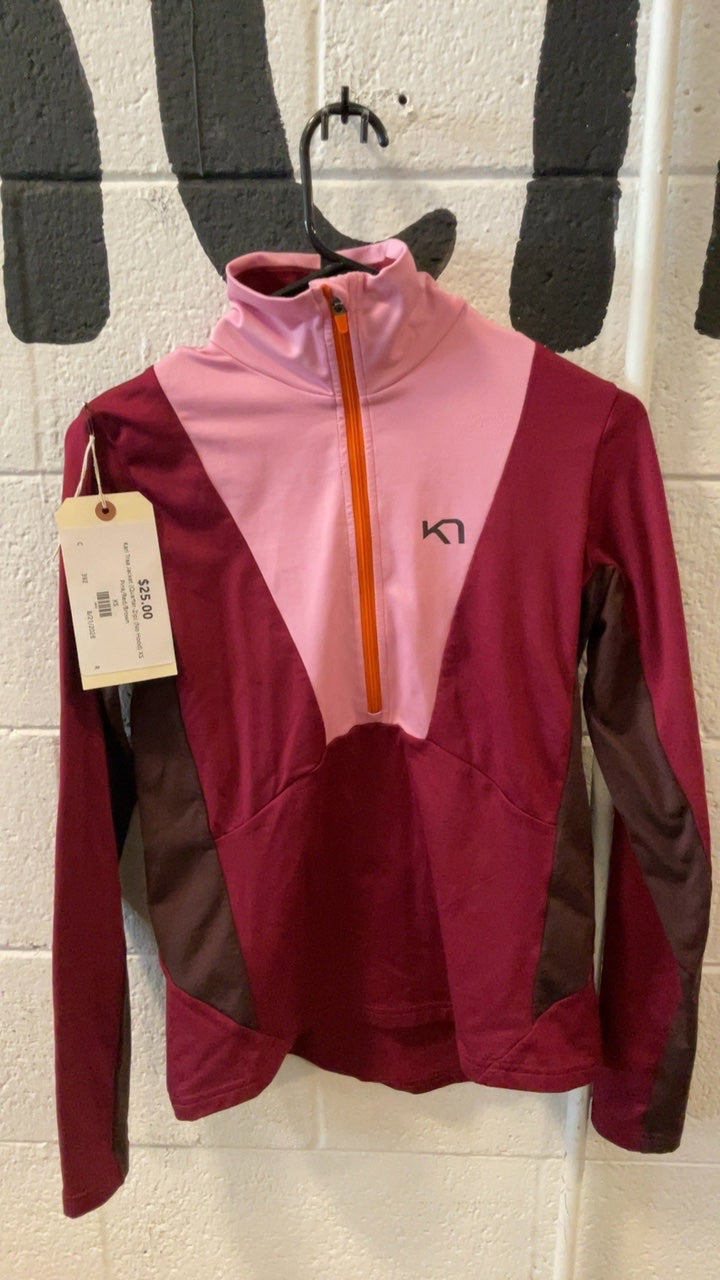 Kari Traa Jacket (Quarter-Zip) (No Hood) XS Pink/Red/Brown