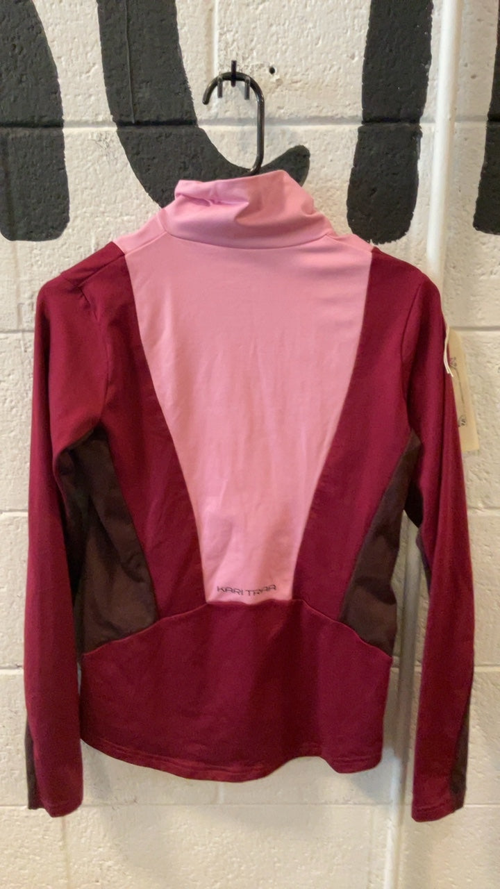 Kari Traa Jacket (Quarter-Zip) (No Hood) XS Pink/Red/Brown