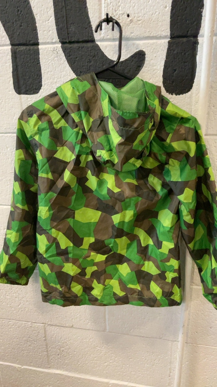 The North Face Rain Jacket Youth S Green Camo