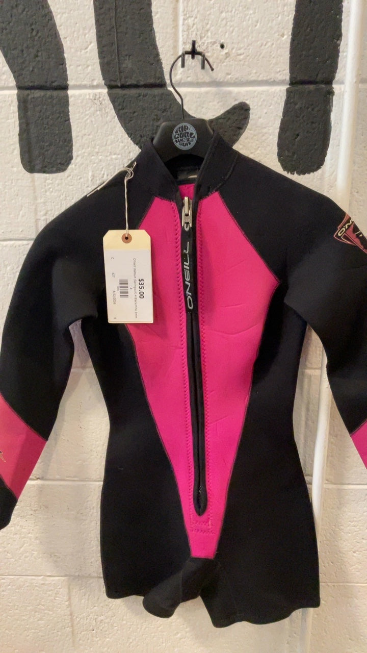 O'Neill Wetsuit (Springsuit) 4 Black/Pink 3mm