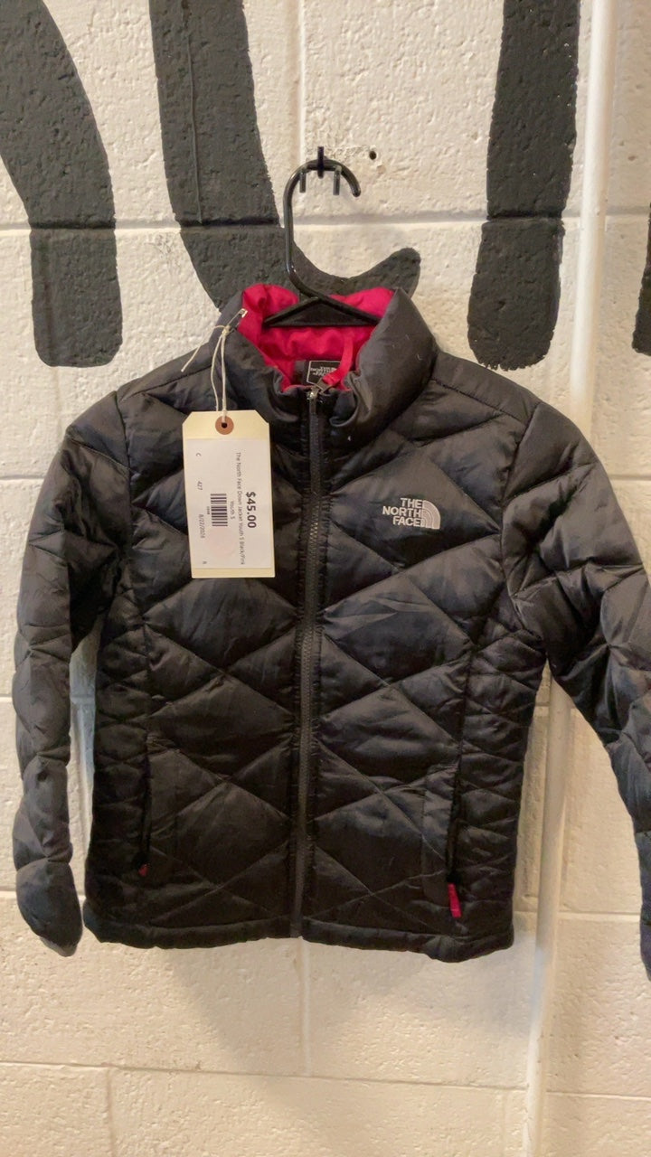 The North Face Down Jacket Youth S Black/Pink