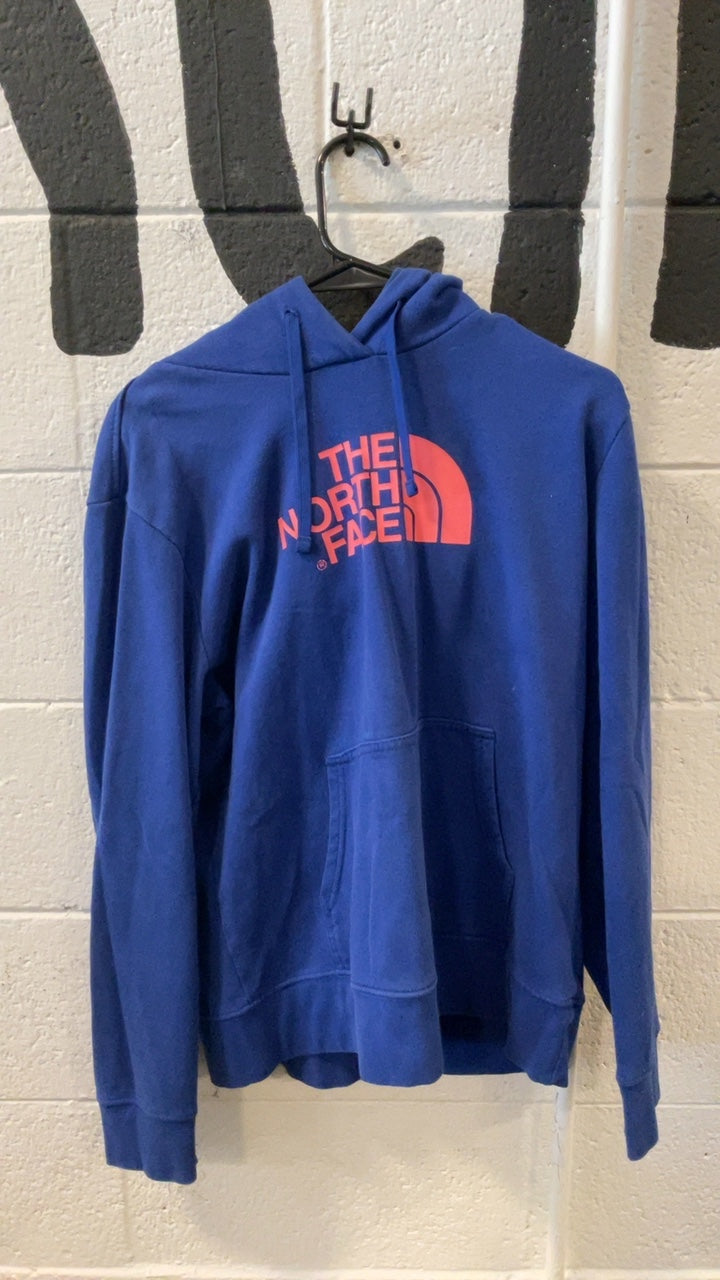 The North Face Hoodie L Blue Salmon TNF Logo