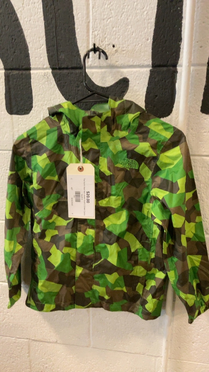 The North Face Rain Jacket Youth S Green Camo