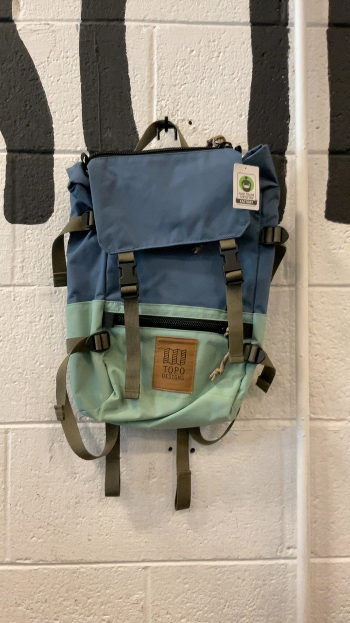 Topo Designs Rover Pack Mini Backpack 10L Blue/Green