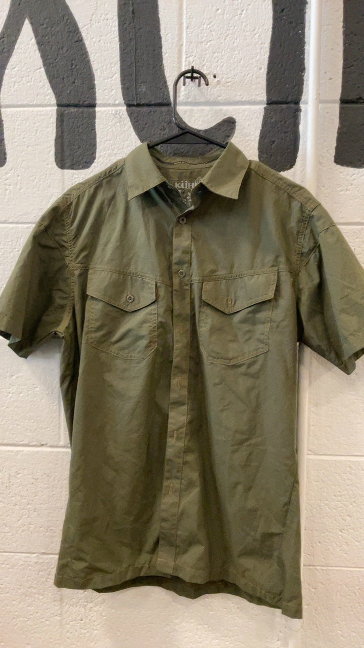 KUHL Eluxur Short Sleeve (Button Up) S Green