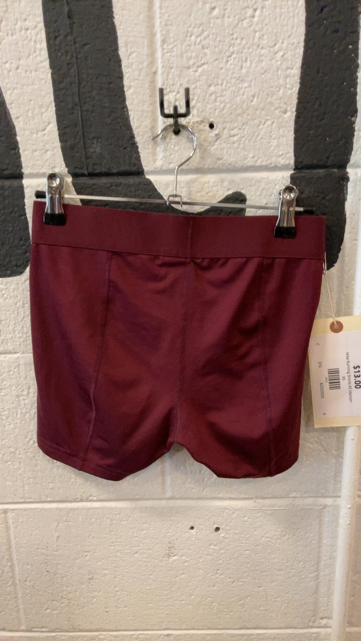 Nike Running Shorts XS Maroon