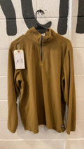 Eddie Bower Fleece Jacket (Quarter-Zip) (No Hood) L Brown