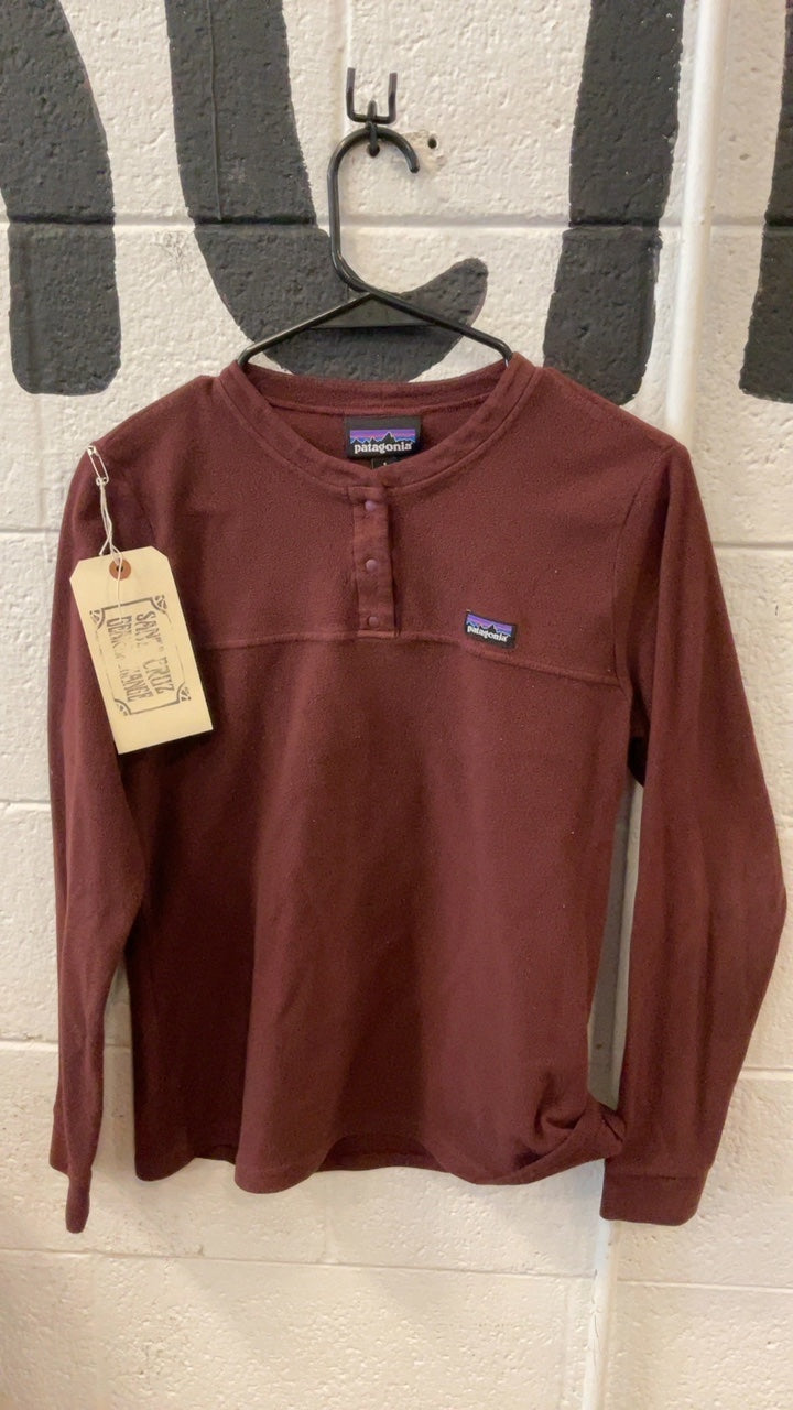 Patagonia Longsleeve S Red Micro-D Henley