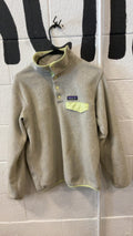 Patagonia Fleece Jacket (Quarter-Zip) (No-Hood) S Grey/Yellow