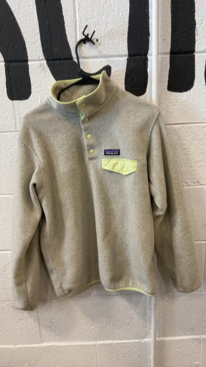 Patagonia Fleece Jacket (Quarter-Zip) (No-Hood) S Grey/Yellow