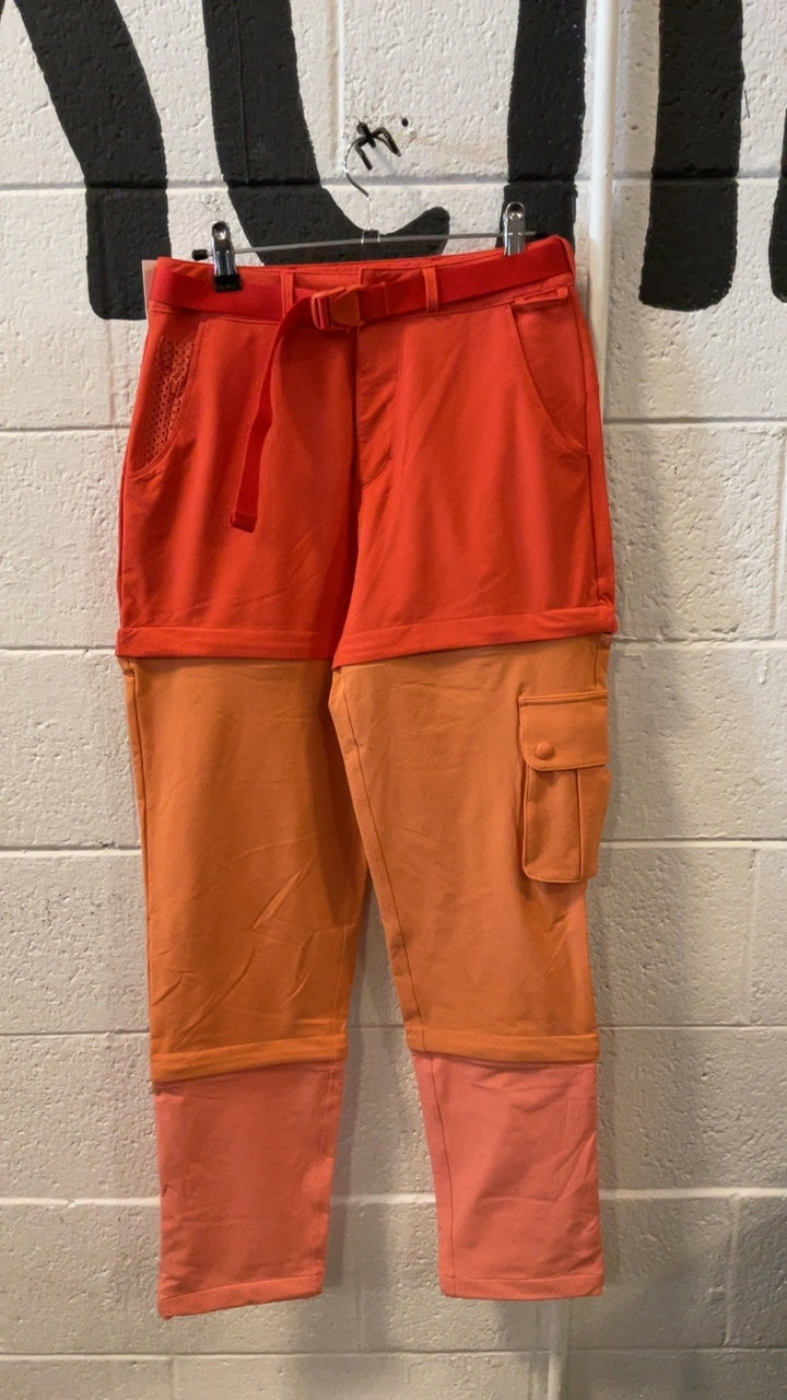 Outdoor Voices RecTrek Pants (Hiking)(Zip-Off) W's XS Orange/Pink
