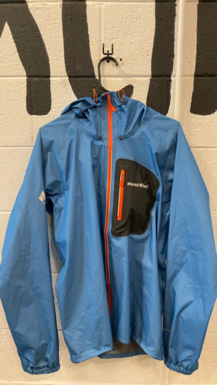 Montbell Rain Jacket M Blue/Orange Peak Shell