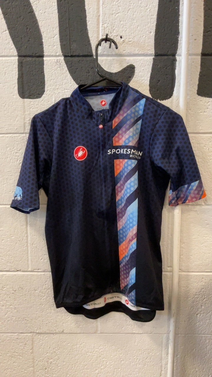 Castelli Athletic T-Shirt (Cycling) S Blue/Black Spokesman