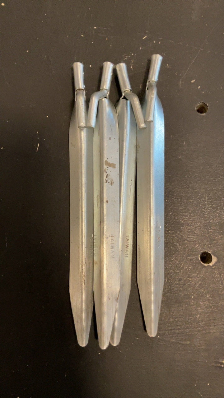 4 Unknown 9" Aluminum Camping (Tent Stakes)
