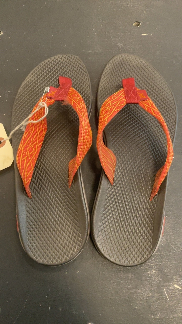 Chaco Sandals W9 Grey/Orange Flip Flop