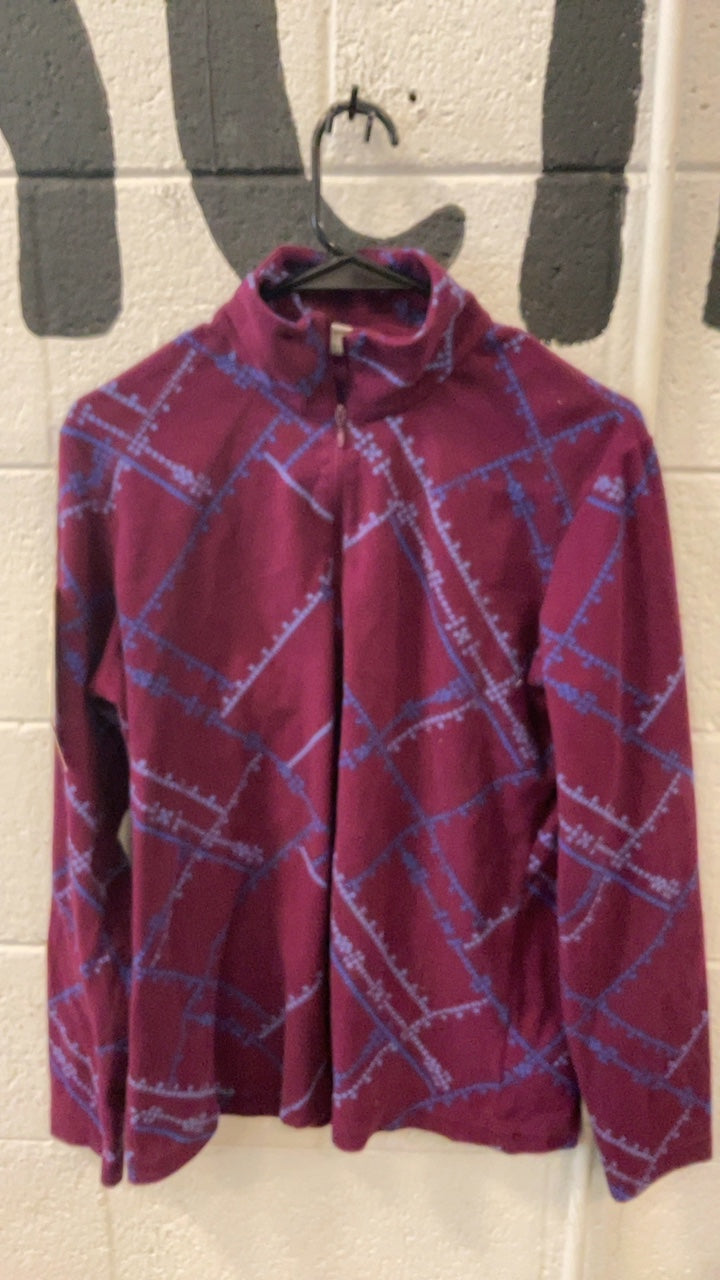 Columbia Jacket L Maroon/Blue Pattern