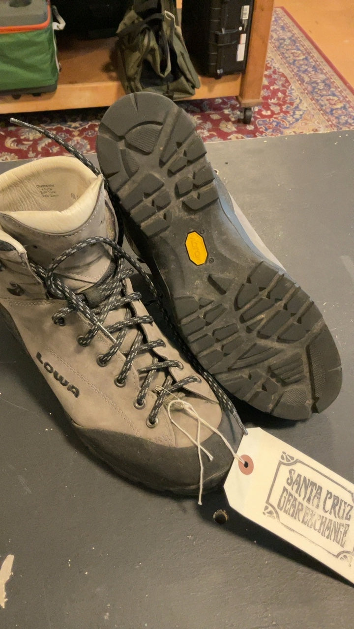 Lowa Shoes (Hiking Boots) W 8 1/2 Grey/Black leather