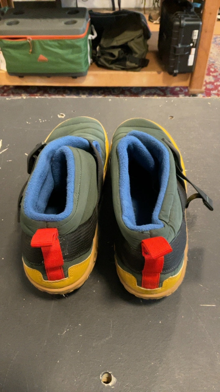 Chaco Ramble Puff Linear Shoes (Slippers) 10 Green/Yellow/Blue