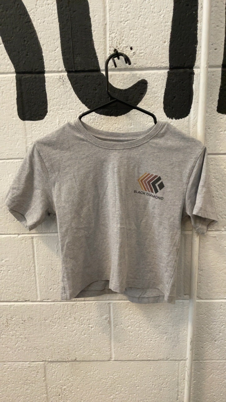 Black Diamond Faded Crop T-Shirt W's XS Grey/Brown