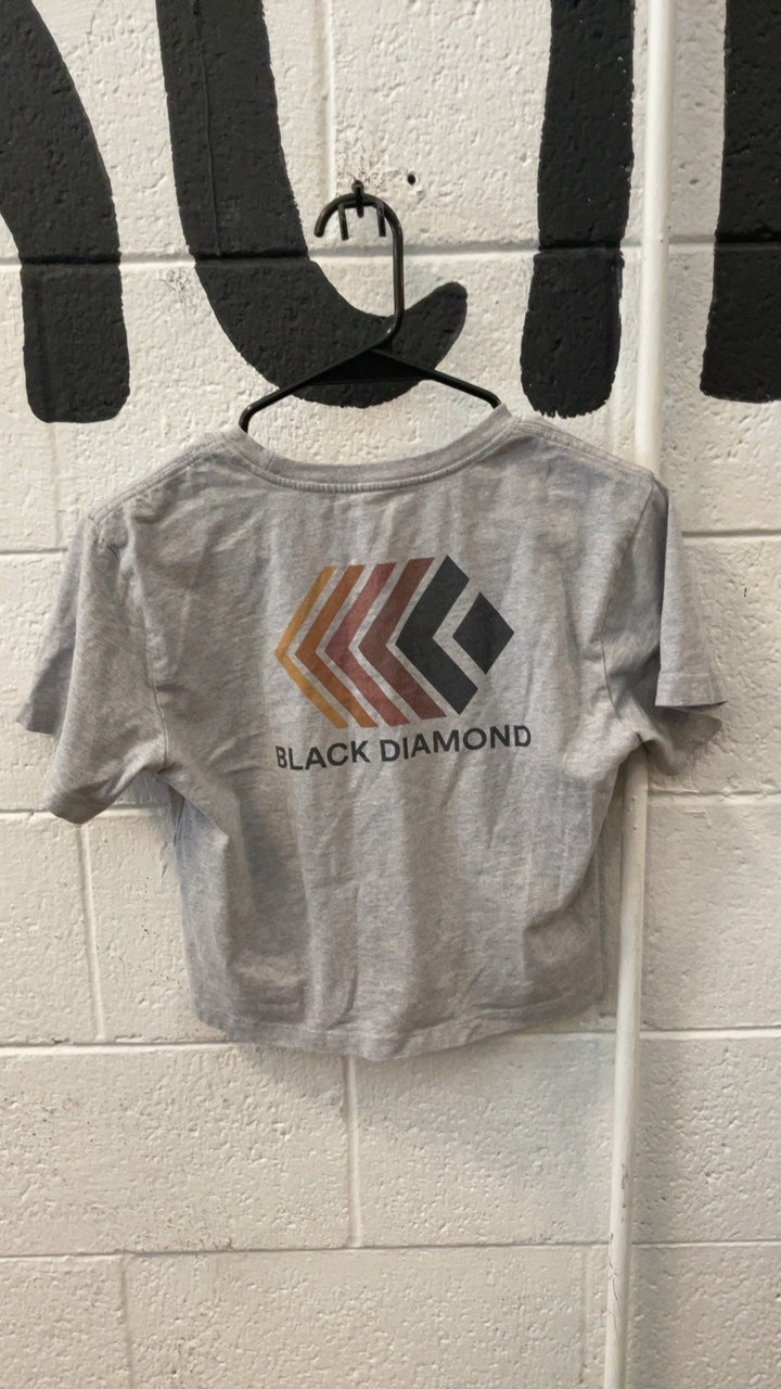 Black Diamond Faded Crop T-Shirt W's XS Grey/Brown