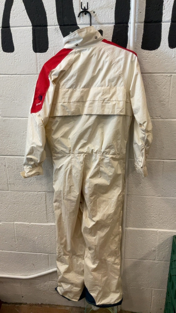 The North Face Vintage One Piece Gortex Snow Suit 6 White/Red