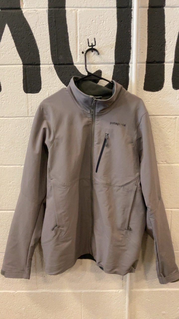 Patagonia Jacket L Grey Full Zip No Hood