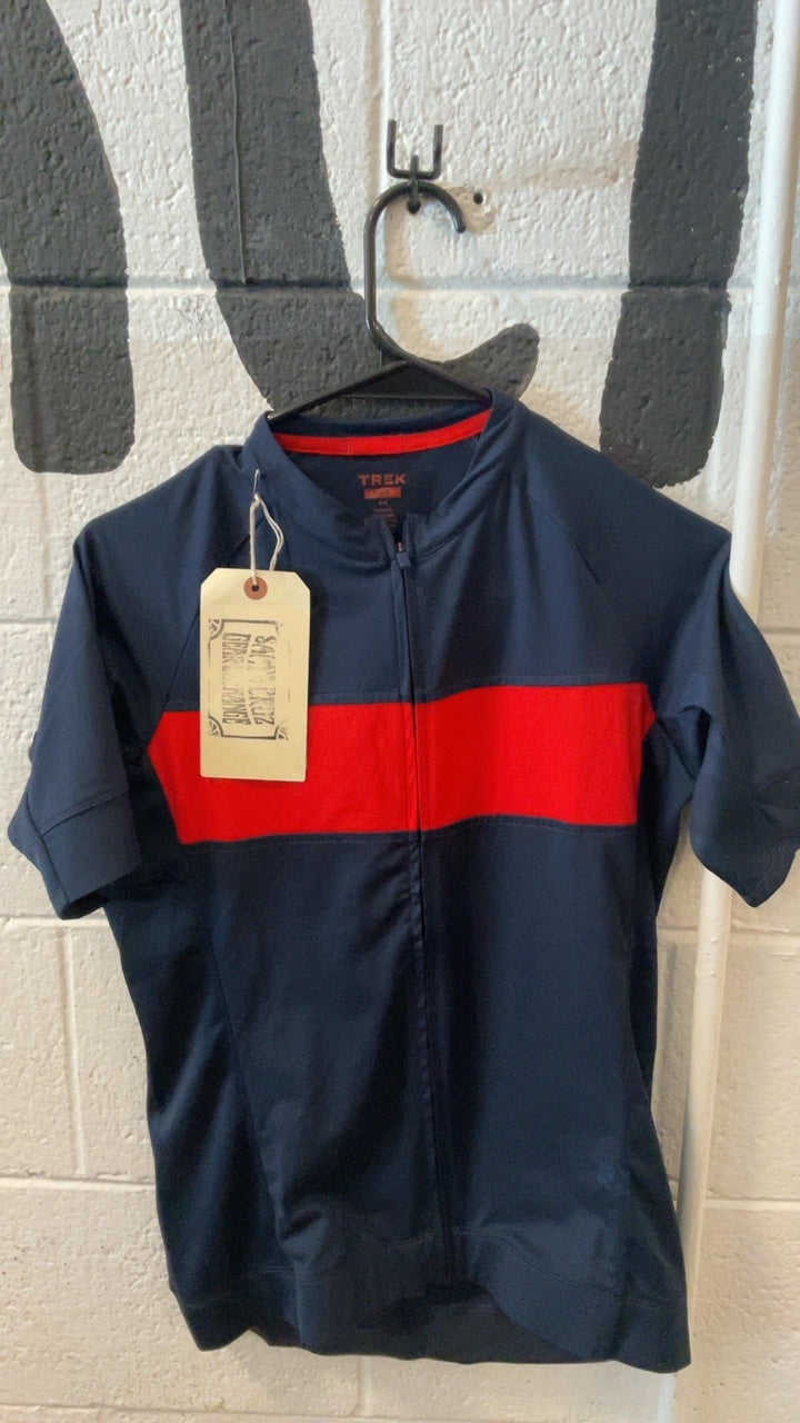 Trek Bike Jersey M Blue Red Stripe