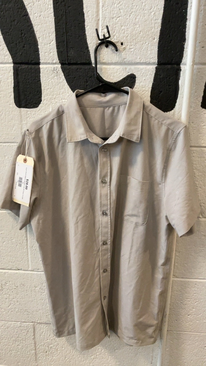 Vuori Short Sleeve (Button Up) M Grey/ Circles