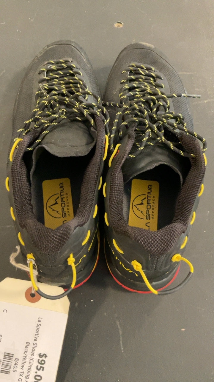 La Sportiva Shoes (Climbing Approach) 8/40.5 Black/Yellow TX Guide
