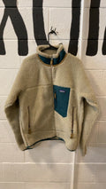Patagonia Classic Retro-X Fleece Jacket (Full-Zip) (No Hood) M Beige/Green