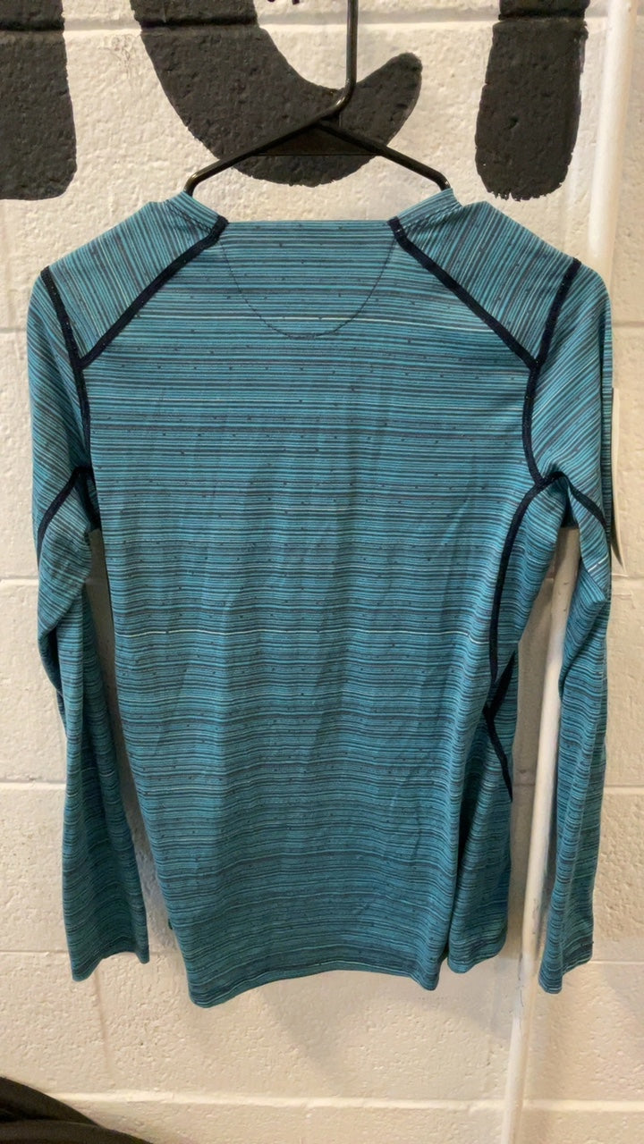 Patagonia Base Layer (Top) S BLue Striped