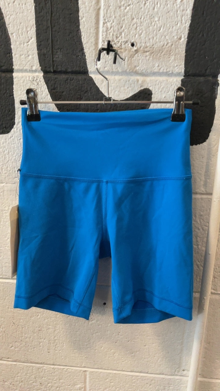 Lululemon High-Rise Bike Shorts S Blue