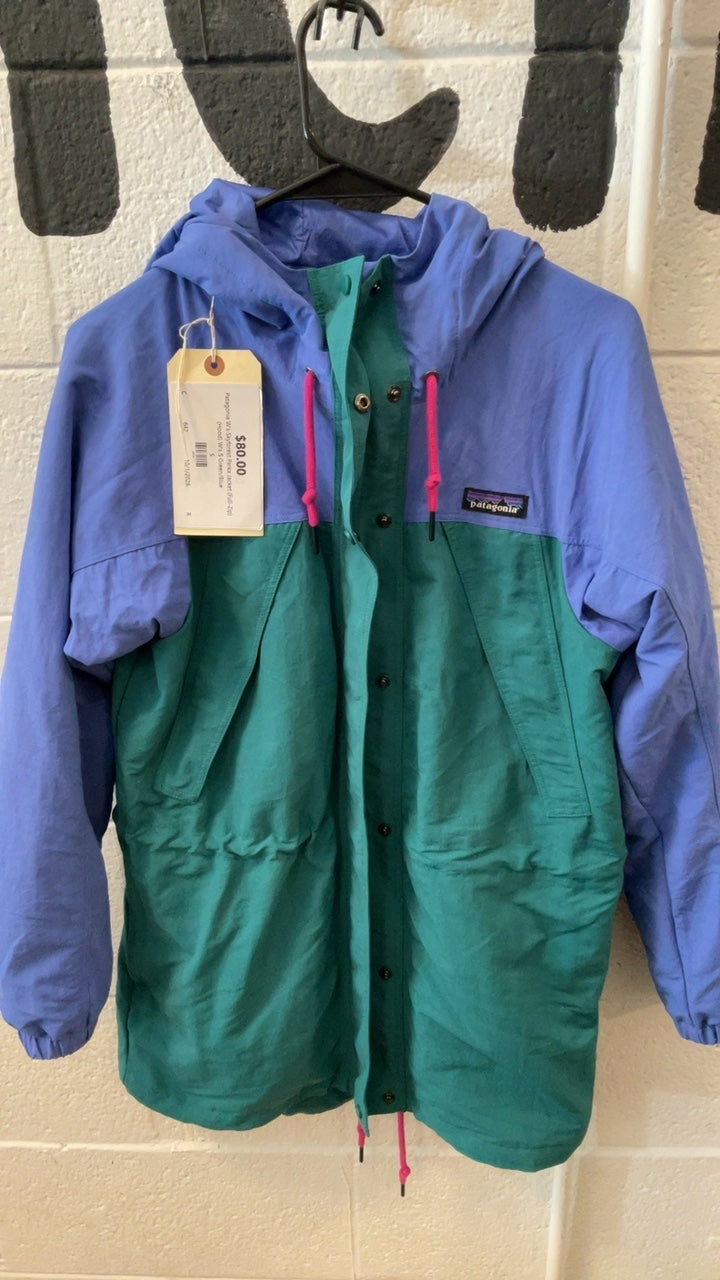 Patagonia W's Skyforest Parka Jacket (Full-Zip) (Hood) W's S Green/Blue
