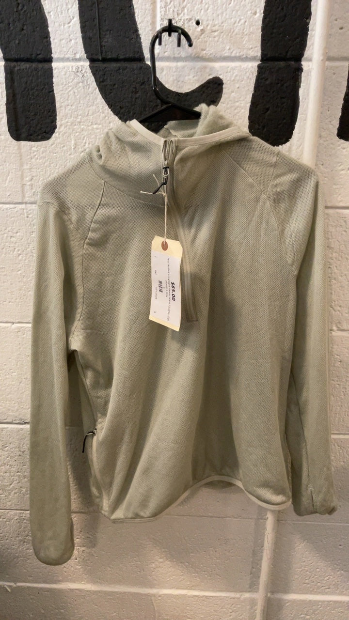 Janji AURAS Ultrafleece Fleece Jacket (Quarter-Zip) (Hood) S Grey