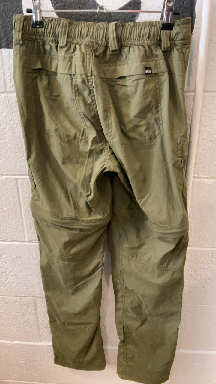 REI Sahara Convertible Pants (Hiking)(Zip-Off) 2 Green