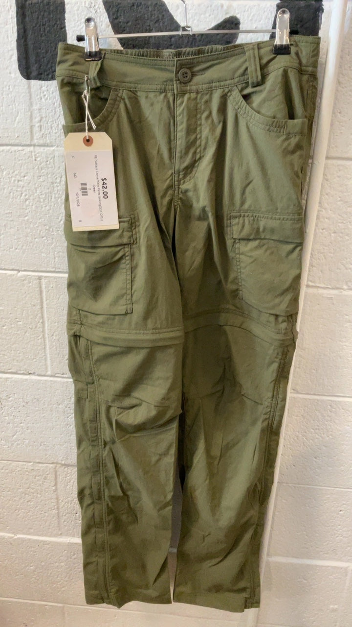 REI Sahara Convertible Pants (Hiking)(Zip-Off) 2 Green