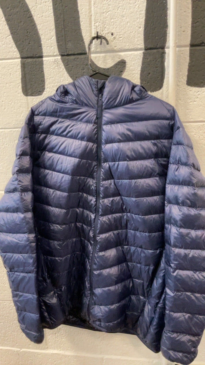 Uniqlo Hooded Down Jacket XL Blue