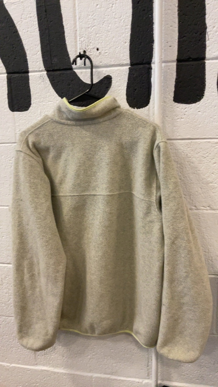 Patagonia Fleece Jacket (Quarter-Zip) (No Hood) L Light Grey