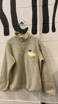 Patagonia Fleece Jacket (Quarter-Zip) (No Hood) L Light Grey