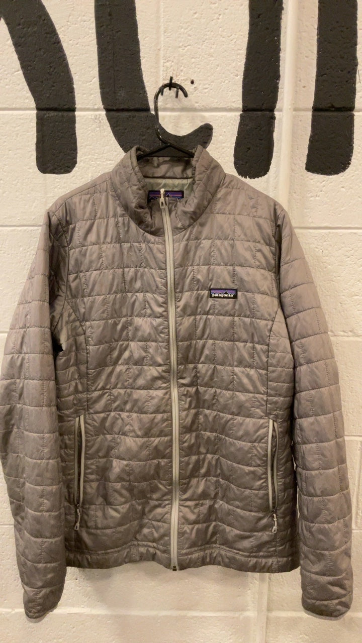 Patagonia Down Jacket (Full Zip) (No Hood) Womens XL Grey