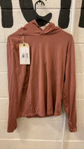 Ibex Wool Sun Hoodie M Salmon Springbok