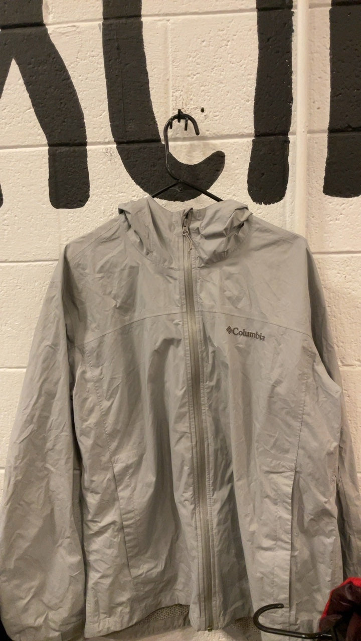 Columbia Rain Jacket L Grey