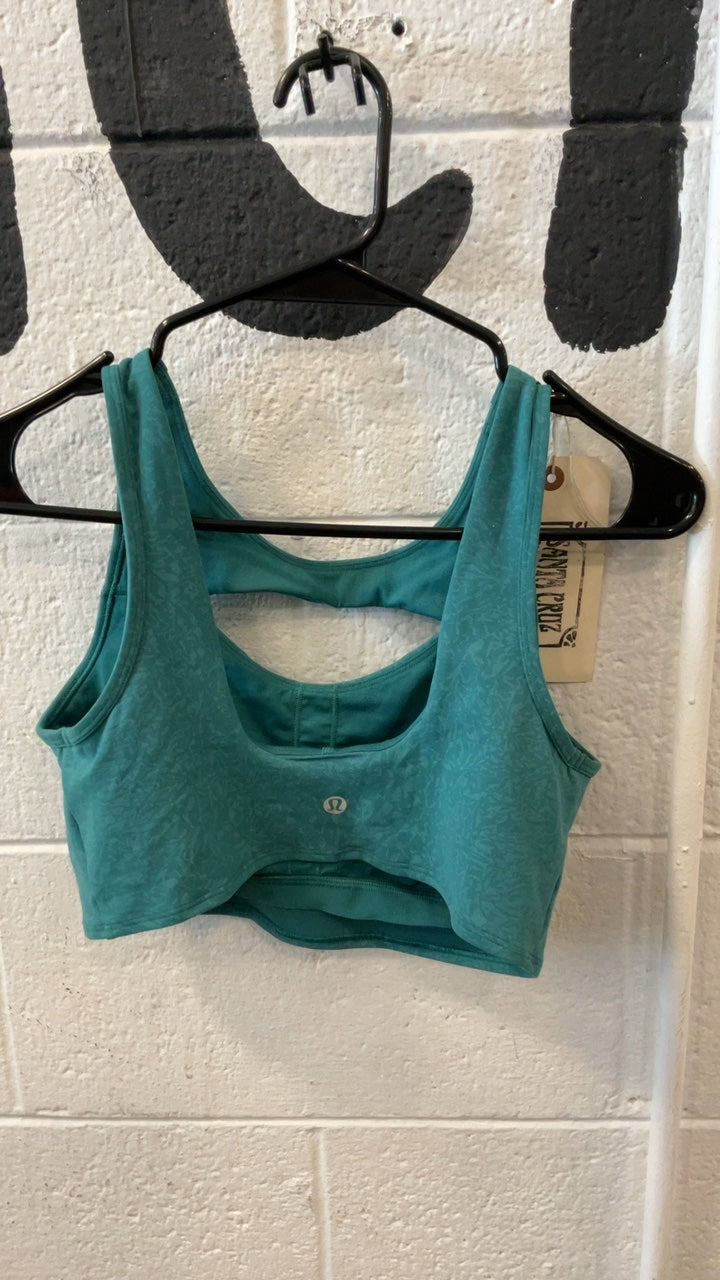 Lululemon Sports Bra M Green Patterned