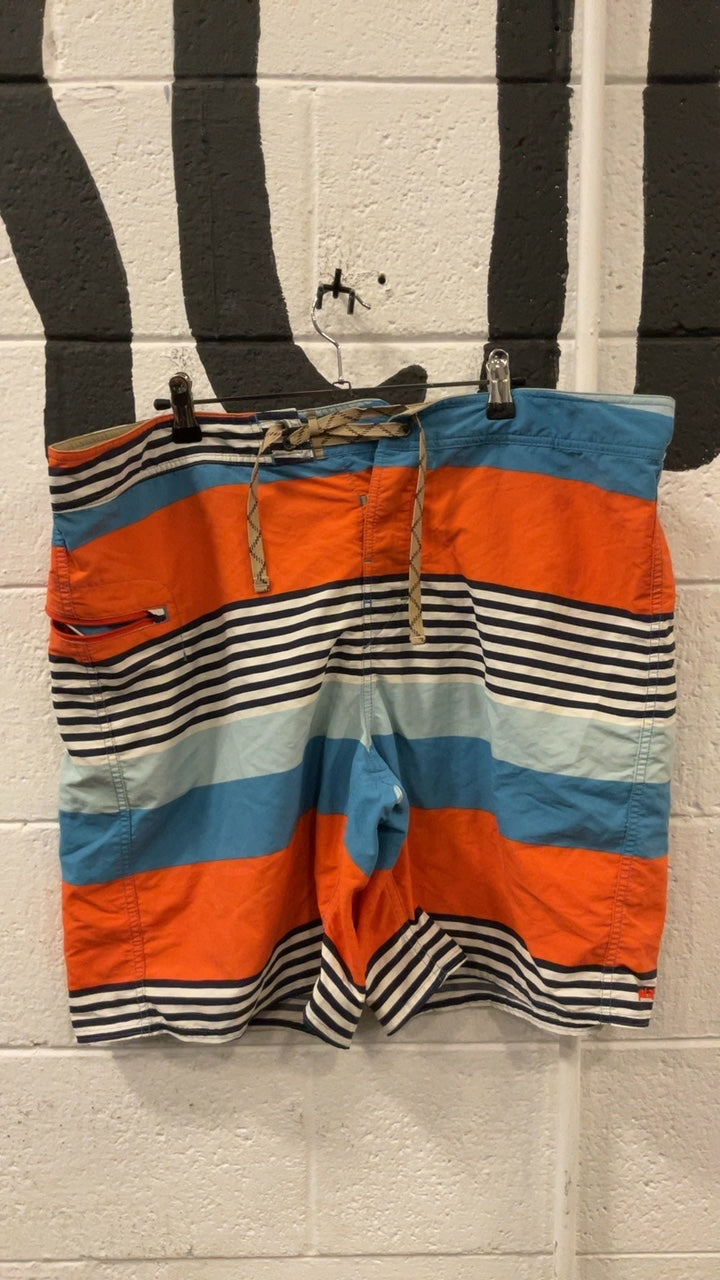 Patagonia Shorts (Swimming) 40 Orange/Blue Sriped