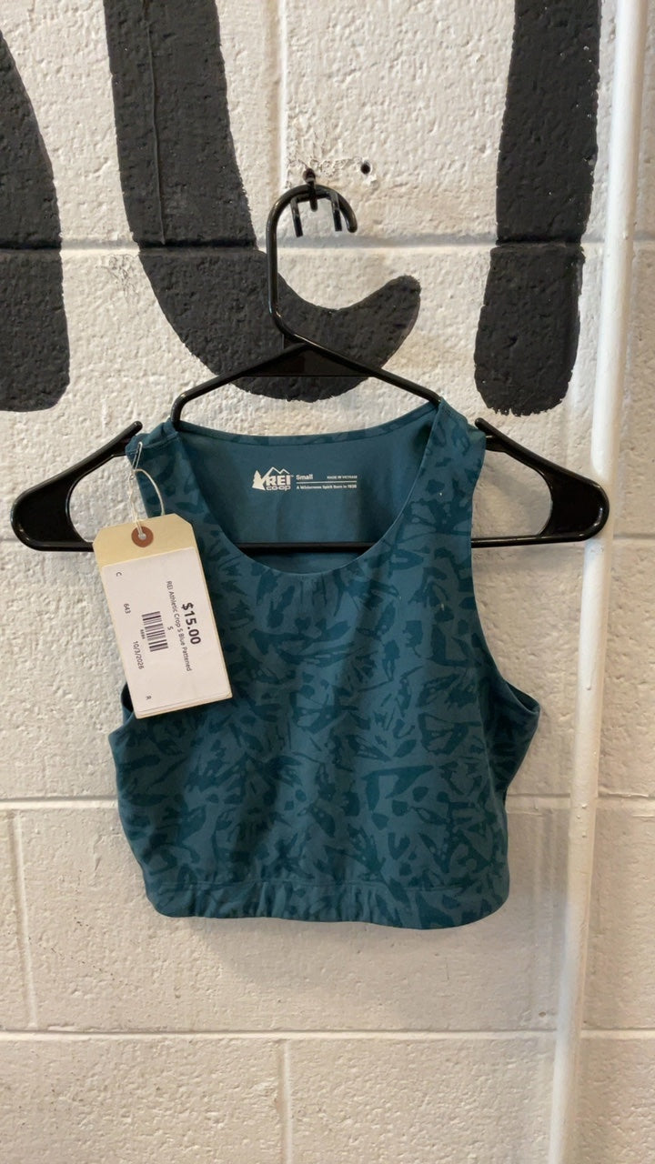 REI Athletic Crop S Blue Pattened